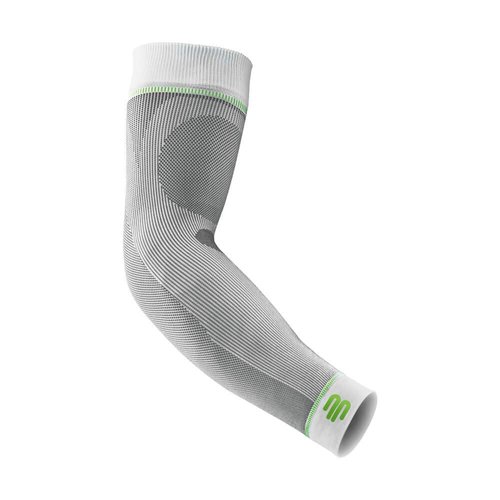 Bauerfeind Sports Compression Arm Sleeves (1 Pair) - Air Knit Fabric Breathable, Durable, Washable (White,Medium/X-Long)