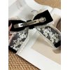 Velvet Bow Hair Clips for Women Girls Black Ribbon Bowknot Spring Hair Clips for Thick Hair Cute French Lace Bow Ponytail Holder Nonslip Metal Hair Barrette Snap Hairpins Sweet Hair Accessories