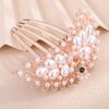 Chargances Bridal Faux Pearl Hair Comb Long Teeth Hair Side Combs Luxury French Hair Comb Wedding Hair Accessories for Women