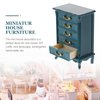 Toyvian Dollhouse Cabinet Miniature Drawer Cabinet 1:24 Scale Mini Wood Cabinet Wooden Storage Dresser for Dollhouse Furniture Pretend Play Props