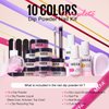 MEFA Dip Powder Nail Kit Clear Nude Pink Purple Grey 10 Colors Dipping Powder with Base Top Coat Activator Liquid Set Recycling Tray, All Seasons Elegant Romantic Tones French Nail Art Manicure Salon
