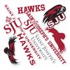Saint Joseph's University Sticker Hawks SJU Stickers Vinyl Decals Laptop Water Bottle Car Scrapbook T2 (Type 2)