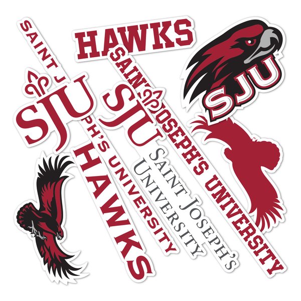 Saint Joseph's University Sticker Hawks SJU Stickers Vinyl Decals Laptop Water Bottle Car Scrapbook T2 (Type 2)