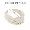 Yonchic Top Knotted Headband for Women Girls, Wide Fashion Headbands with Knot for Women’s Hair, Cute Thick Fabric Non-Slip Hair Bands (White)