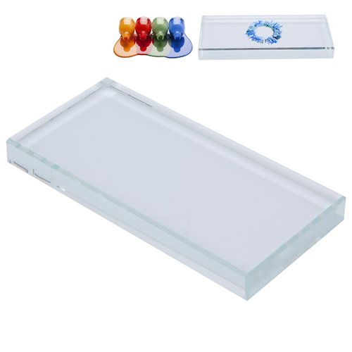 Nail Art Palettes, Glass Palette, Nail Palettes Nail Palette, False Eyelash Glue Holder for Mixing Color Blending Glass Rectangle Makeup