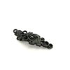 Small tiny black metal filigree hair pin alligator clip barrette for fine thin (Clip quantity: 2 clips, Pattern: 2.4 inches)