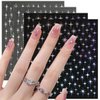 8Sheets Star Nail Art Stickers for Gel Nails 3D Self-Adhesive Nail Supplies Glitter Star Nail Sticker with Nail Design Shiny Gold Silver Stars French Tip Nail Stickers for Women Nail Art Decorations