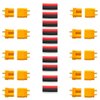 Padarsey 10 Pair Amass XT30U (XT30 Upgrade) Male Female Bullet Connectors Power Plugs with Heat Shrink for RC Lipo Battery