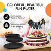 9" Black plastic plates (50)