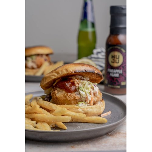 WUJU Pineapple Agave Sauce - Naturally Gluten Free Sweet And Sour Sauce - Unique Combination of Umami, Pineapple Agave & Apple - Duck Sauce w/ All Natural Ingredients & No Preservatives - 8 Ounce