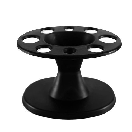 AKOAK 1 Pack Comb Display Rack Circular Plastic Hair Brush Storage Frame Professional Salon Hair Perm and Hair Dye Storage Tool Accessories (Black)