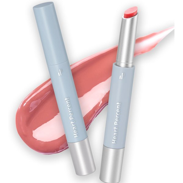 Heart Percent Dote On Mood Dewy Melting Lipstick High-Shine Glow & Wet Look Glossy Finish Lip Color, #02. Lively Pink