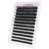 Cluster Lashes Mixed Length 50D 240 Individual Lashes D Curl Lash Clusters Volume Eyelash Clusters DIY Lash Extension Kit Fluffy Cluster Eyelash Extensions (50D-0.07D, 9-16mm)