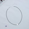 YienDoo Fashion Silver Tiny Love Choker Necklace Chain Dainty Leather Collar Short Necklace Punk Charm Jewelry for Women and Girls