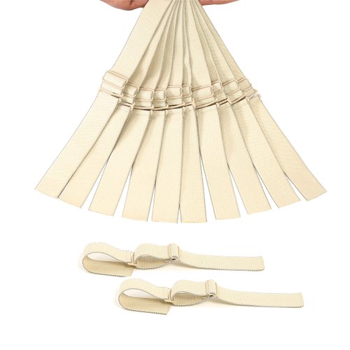 xuxisowo 12PCS Elastic Bands For Wig Edges, Adjustable Wig Bands For Wigs And Wig Caps, Adjustable Wig Straps For Keeping Wigs in Place, Secure Wig Band for Lace Front, 1 * 14 inch（Beige*12Pcs