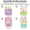 Big Dot of Happiness Easter Gnomes - 4 Spring Bunny Party Games - 10 Cards Each - Gamerific Bundle