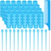 Small Size Hair Roller Includes 28 Plastic Smooth Hair Rollers 0.63 Inch/ 1.6 cm Hair Curlers with Steel Pintail Comb for Short Hair Long Hair Hairdressing Styling Tools, Blue