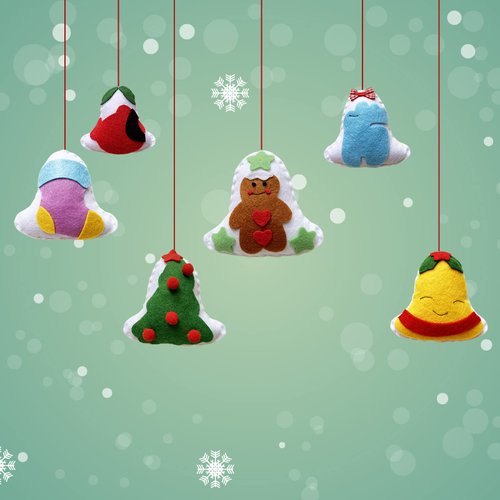 MOVEBO DIY Craft Sewing Kits for Christmas,Christmas Ornaments DIY Craft Kits for Kids (Christmas Ornaments DIY 2)