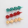 HZEYN Christmas Hair Clips for Women Winter Holiday Wrap Bows Hair Clips Hairpin Festive Jewelry Barrette Headwear Accessories (3PACK Christmas Bows Gold)