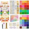 Paodey Friendship Bracelet Kit, 14,000pcs 48 Colors Clay Beads Bracelet Making Kit with Holder Jewelry Maker with Number Letter Bead Silver Gold Spacer Bead Set Gift for Kids Teen Girls Crafts