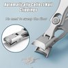 Ultra Wide Jaw Opening Nail Clippers, German Nail Clippers for Men, Telescopic Nail Clippers, Toenail Clippers for Seniors, Portable Ultra Sharp Nail Clippers, Anti Splash Nail Clipper (Silver A+B)