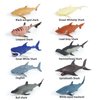 10 Pack Shark Toys,8" Soft and Stretchy Realistic Shark Toy Set,Floating Bathtub Toys and Birthday Party Favors for Boys Girls Kids