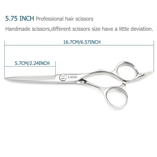 Barber Scissors 5.75" Hair Shears Professional Hair Scissors Hair Cutting Scissors Sharp Haircut Shears Convex blade Razor Edge 440c Barber Shears KINSARO