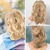 Ipetboom Short Ponytail Extension Claw - Hair Extensions Claw Fake Ponytail Hair Pieces - Classic Loose Curly Wavy Claw Clip Tails Hair Extensions for Women