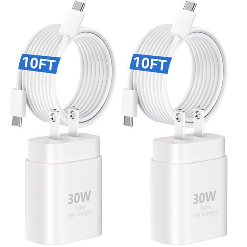 iPhone 16 Pro Max Charger Fast Charging, 30W iPhone 16 USB C Charger 10FT Extra Long Cord with iPhone Charger Block for iPhone 16 Pro/16 Pro Max/16 Plus/15 Pro/15 Pro Max/15 Plus/15, iPad, Galaxy S24