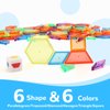 Vatrepeo 140 Pcs Translucent Pattern Blocks for Light Table, 6 Colors & Shapes Educational Light Table Manipulatives and Accessories, Light Box Accessory