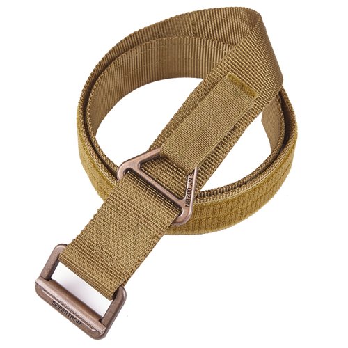Seibertron Men's Utility TDU 1.75 Inch Nylon Tactical CQB/Rigger's Military Combat Duty Belt Metal Buckle Fit waistline 30" to 40" Coyote Tan