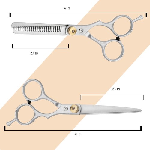Hair Scissors Hair Cutting Shears Set, Fcysy Haircut Scissors Thinning Shears Kit, Salon Barber Haircutting Scissors Hairdresser Blending Shears Hair Trimming Tools for Men Women Dog
