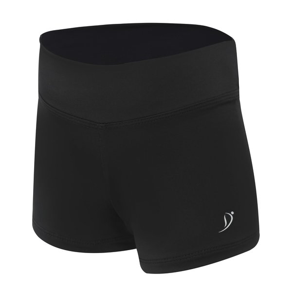 Dancina Little Girls Sparkly Gymnastics Dance Shorts 6 Solid Black