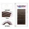 VEYES INC Colored Lash Extensions 03 05 07 15 C/D Curl 8-16mm Mixed Length Tray, Premium Individual Silk Eyelashes, Professional Supplies for Lash Techs (Dark Latte Brown 0.05 D 8-16mm)