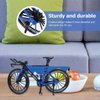 1pc Finger Mountain Bike Ornament Finger Bike Mini Bicycle Toy Alloy Desktop Ornament Bicycle Model Desktop House Model(Blue)
