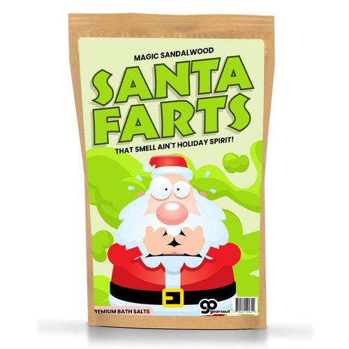 Magic Santa Farts Bath Soak - Gag Gifts for Children and Adults - Santa Farts Smell Like Sandalwood - Bath Bombs to Relax Stress Anxiety Away