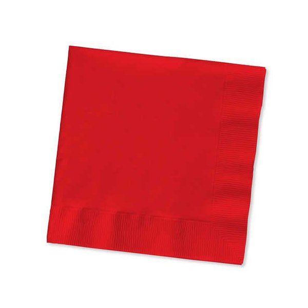 Creative Converting 801031B Red 2 Ply Beverage Napkins