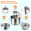 Hohosunlar Kids Pretend Play Kitchen Accessories Set, 38Pcs Stainless Steel Play Pots Pans Sets for Kids, Toy Cookware Cooking Utensils Play Food Dish Toddler Kitchen Playset Gifts for Boys Girls