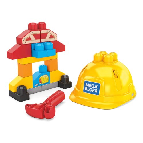 Mega Bloks Lil’ Building Toolkit Preschool Building Set with Hammer