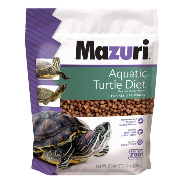 Mazuri | Nutritionally Complete Aquatic Turtle Food | Freshwater Formula - 12 Ounce (12 oz) Bag