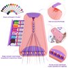 Arts and Crafts for Kids Ages 8-12,Friendship Bracelet Making Kit for Girl,Kids Jewelry Making Kit with 28 Pre-Cut Threads,Christmas Birthday Gifts for Ages 6 7 8 9 10 11 12 Year Old Pink/Purple