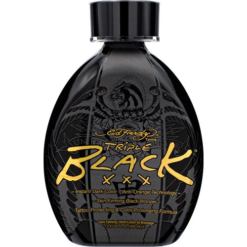 Ed Hardy BLACK XXX Instant Dark Color Tanning Lotion, 13.5 oz