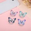 WLLHYF 4 PCS Butterfly Cell Phone Ring Holder Zinc Alloy Cute 360°Rotation Metal Finger Pattern Painted Universal Phone Ring Holder Compatible for All Smartphone