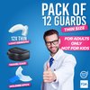 HONEYBULL Mouth Guard for Grinding Teeth [12 Pack - Thin] 1 Size for Light Grinding | Comfortable Custom Mouth Guard for Clenching Teeth at Night, Bruxism, Whitening Tray & Guard