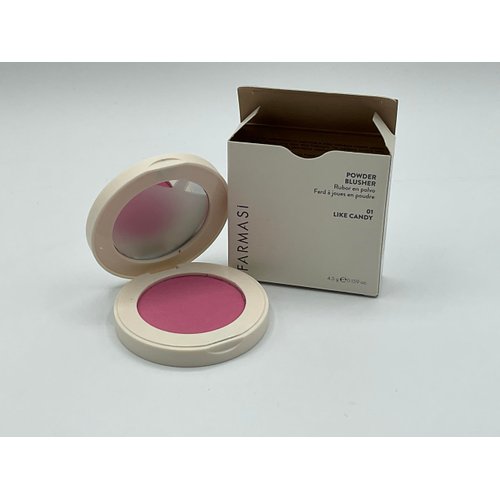 Farmasi Powder blush (01 Like Candy) - Velvet Texture Long-Lasting Versatile Shades Buildable Color Makeup Essential Cheek Enhancement Radiant Complexion Beauty Product