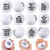 RoundFunny 12 Pcs Mini Golf Stress Balls Bulk Golf Party Favors 2.5 Inch Golf Squeeze Balls Foam Golf Balls Golf Sport Stress Relief Ball Toys for Adult Golf Prizes Office(White)
