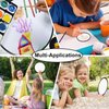 V-chen 5PCS Foldable Flying Disc Fans Set with Bags, 9.8 Inch Black Egde Fabric Beach Flying Disc for Wedding Gift Party Favors Outdoor Activity