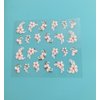 ALLYDREW Fingernail Stickers Nail Art Nail Stickers Self-Adhesive Nail Stickers 3D Nail Decals - Bows, Hearts & Flowers (3 Designs/6 Sheets)