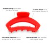 TELETIES - Tiny Open Claw Clip - Strong Grip, Bendable Teeth, Comfortable Open Cutout Design - Ideal for Thin Hair, Kids, Half-up Hairstyles - For All Hair Textures - Summer Accessory - Coral