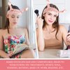 WLLHYF Spa Headband Facial Makeup Head Band Microfiber Soft Coral Fleece Head Wraps Snail Cartoon Cute Hair Accessories Elastic Skincare Hair Band for Women Girls Washing Face Beauty (Pink)